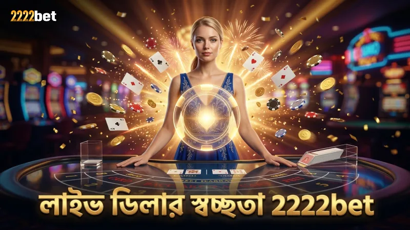 লাইভ ডিলারের স্বচ্ছ কার্ড ডিস্ট্রিবিউশন 2222bet-এ নিশ্চিত।